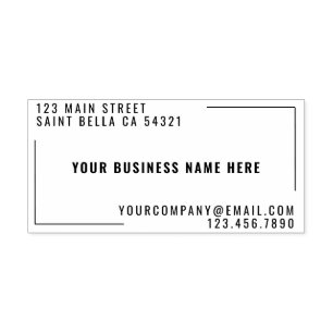 Modern Anpassningsbar Business Company Namn Retura Självfärgande Stämpel