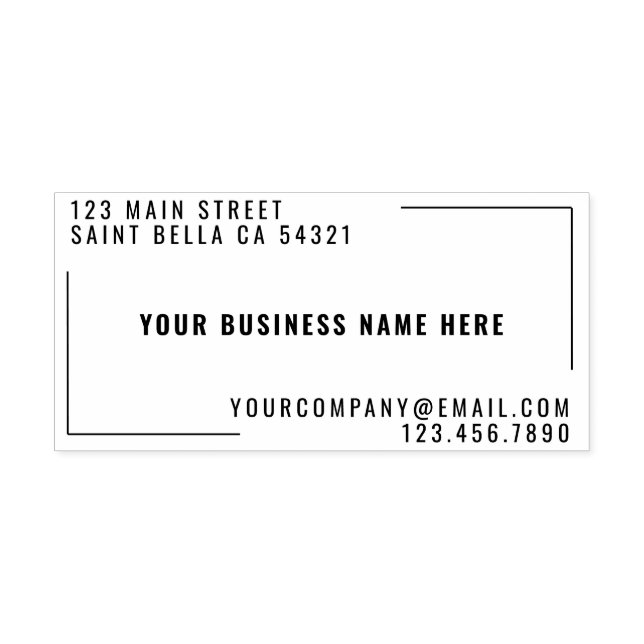 Modern Anpassningsbar Business Company Namn Retura Självfärgande Stämpel (Design)