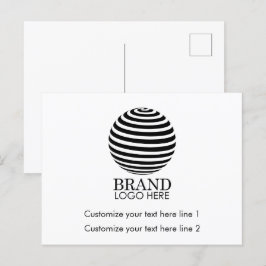 Modern Anpassningsbar Business Logotyp Company Pro Helg Vykort