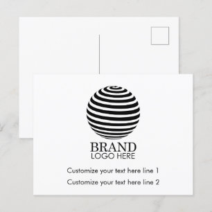 Modern Anpassningsbar Business Logotyp Company Pro Helg Vykort