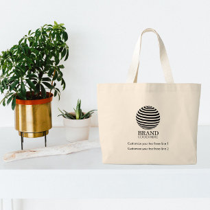 Modern Anpassningsbar Business Logotyp Company Pro Jumbo Tygkasse