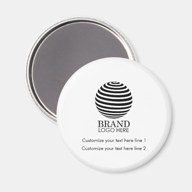 Modern Anpassningsbar Business Logotyp Company Pro Magnet (Front/Back)