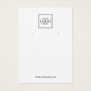 Modern Anpassningsbar Business Logotyp Earring Vis Visitkort