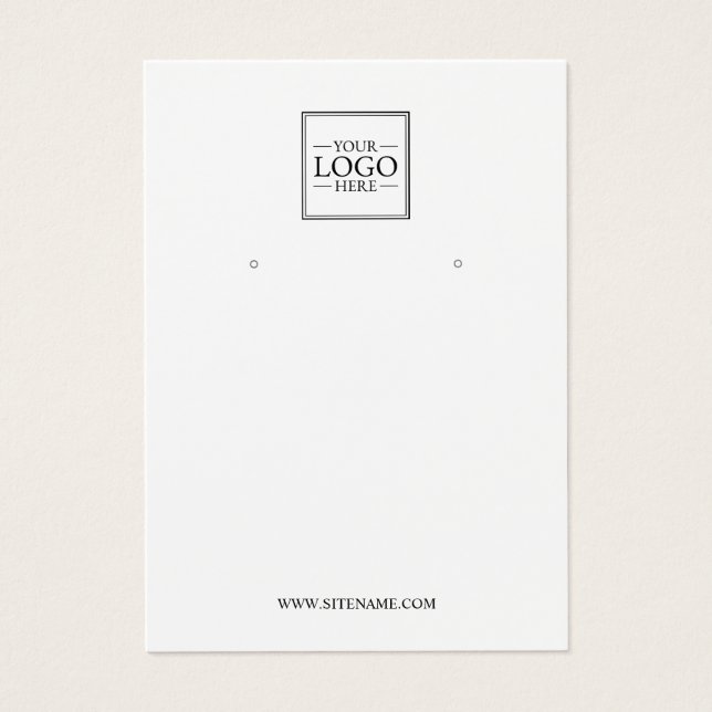 Modern Anpassningsbar Business Logotyp Earring Vis Visitkort (Framsidan)