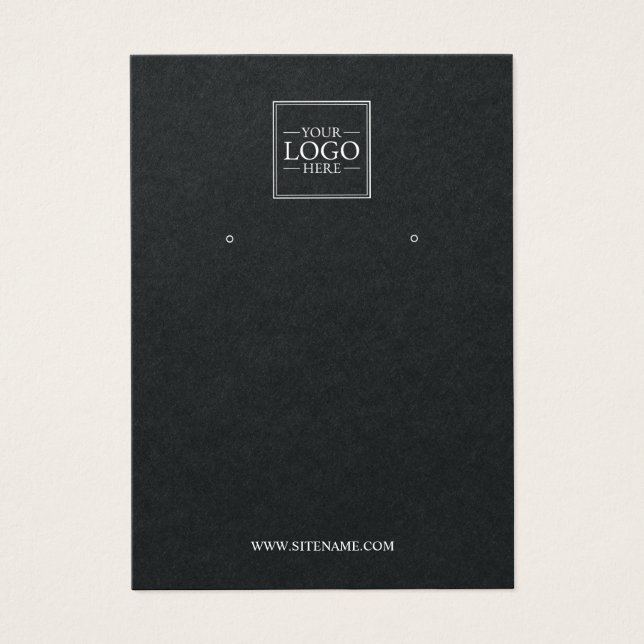 Modern Anpassningsbar Business Logotyp Earring Vis Visitkort (Framsidan)