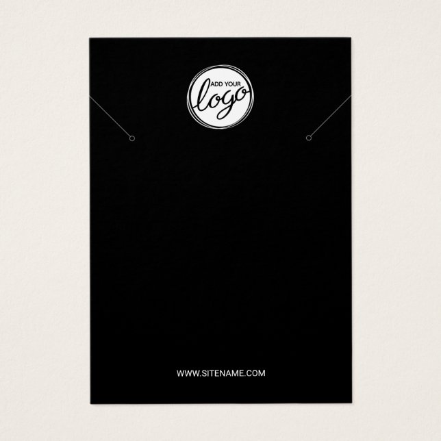 Modern Anpassningsbar Business Logotyp Necklace Vi Visitkort (Framsidan)