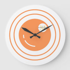 Modern Anpassningsbar Camera Lens Namn Orange Gult Stor Klocka