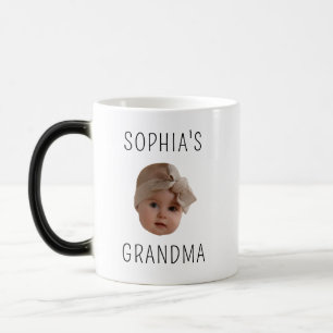Modern Anpassningsbar Child med Baby Bild Grandchi Magisk Mugg