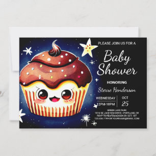 Modern Anpassningsbar Elegant Muffin Boy Shower Inbjudningar
