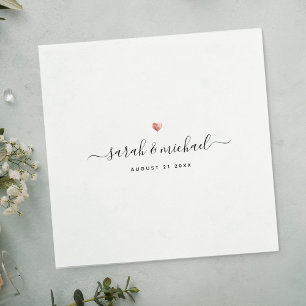 Modern Anpassningsbar Elegant Skript Calligraphy B Pappersservett