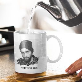 Modern Anpassningsbar Etched Photo Effect Coffee M Kaffemugg