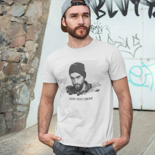 Modern Anpassningsbar Etched Photo Effect T Shirt