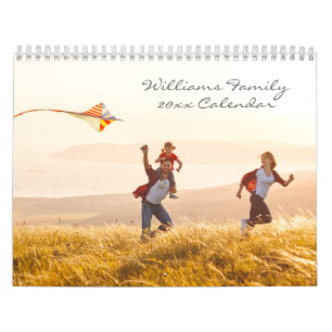 Modern Anpassningsbar-familjfoto 2024 med enkel sk Kalender