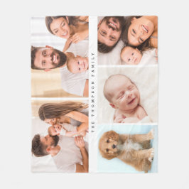 Modern Anpassningsbar Family Namn och Foton Fleecefilt