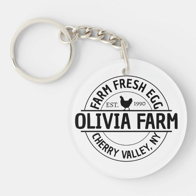 Modern Anpassningsbar Farm Namn Egg Dealer Adress (Framsidan)