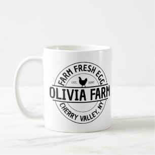 Modern Anpassningsbar Farm Namn Egg Dealer Busines Kaffemugg