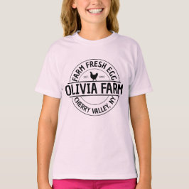 Modern Anpassningsbar Farm Owner Namn Egg Dealer T Shirt