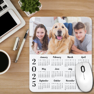 Modern Anpassningsbar för 2025-kalender 12 månader Musmatta