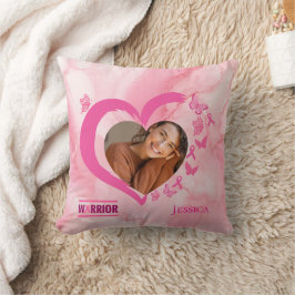 Modern Anpassningsbar för bröstcancer Heart Photo Kudde