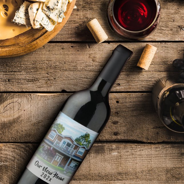 Modern Anpassningsbar för handskrivet skript i hem Vinflaska Etikett (Skapare uppladdad)