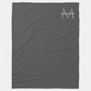 Modern Anpassningsbar för monogram Elegant Fleecefilt