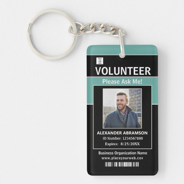 Modern Anpassningsbar för Volunteer ID-kort Fråga  (Framsidan)