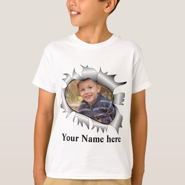 Modern Anpassningsbar-foto i hål T Shirt (Framsida)
