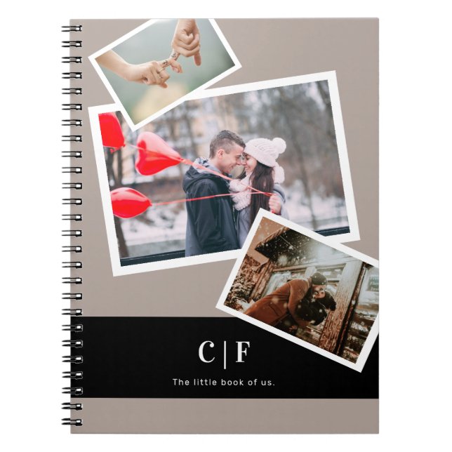 Modern anpassningsbar-fotomonogram för trendig nam anteckningsbok (Framsidan)