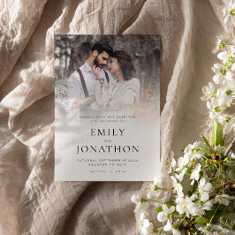 Modern Anpassningsbar Fotoöverlägg QR-kod Spara Datumet