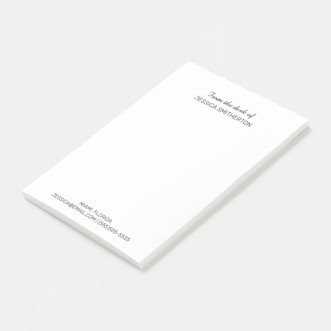 Modern Anpassningsbar från Desk Namn kontaktinform Post-it Block (Vinklad)