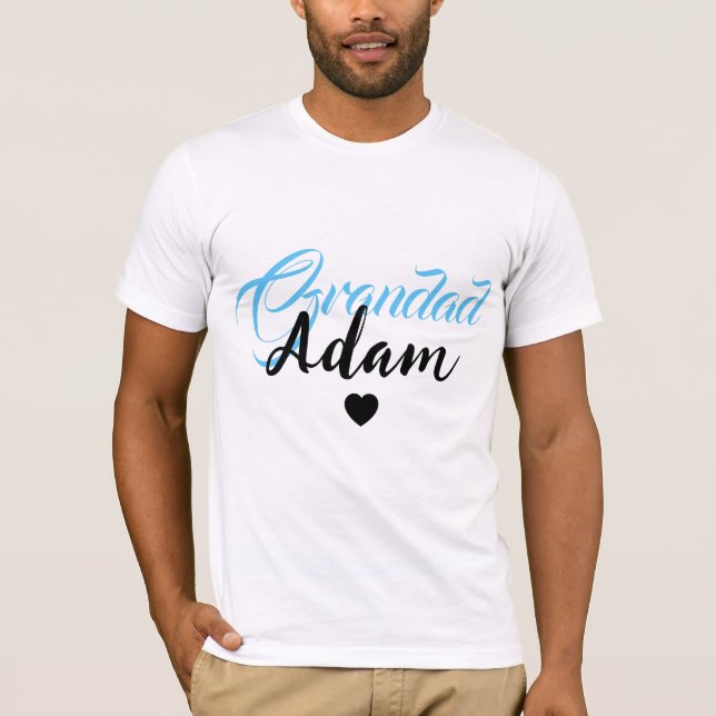 Modern Anpassningsbar Grandad Namn - Speciell Pers T Shirt (Framsida)