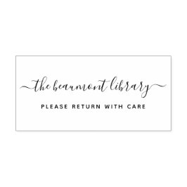 Modern anpassningsbar i Bibliotek Namn, tack, kom Stämpel
