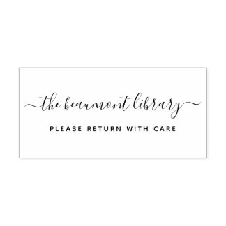 Modern anpassningsbar i Bibliotek Namn, tack, kom Stämpel