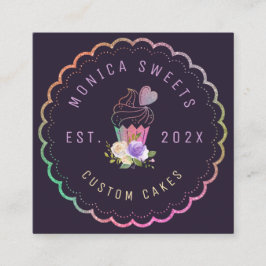 Modern anpassningsbar i elegant fyrkantigt visitkort