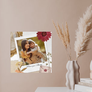 Modern Anpassningsbar I Kärlek You Mamma Photo Poster