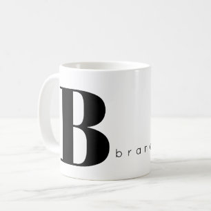 Modern anpassningsbar i Monogram och namn Kaffemugg