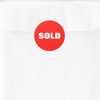 Modern Anpassningsbar i rött ljus, fetstil, såld Runt Klistermärke