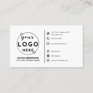 Modern Anpassningsbar-ikoner för minimalistisk Log Visitkort