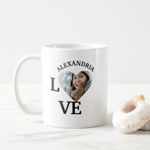 Modern Anpassningsbar kärlek-fotomall Kaffemugg