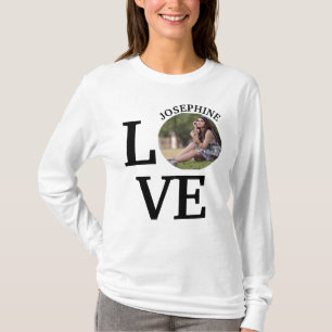 Modern Anpassningsbar kärlek-fotomall T-Shirt
