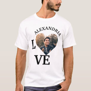 Modern Anpassningsbar kärlek-fotomall T Shirt