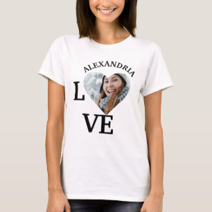 Modern Anpassningsbar kärlek-fotomall T Shirt