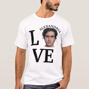 Modern Anpassningsbar kärlek-fotomall T-Shirt