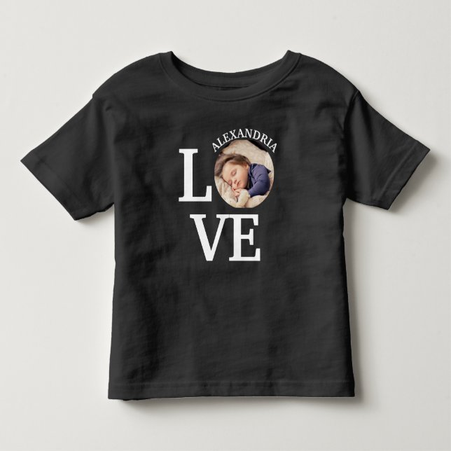 Modern Anpassningsbar kärlek-fotomall T Shirt (Framsida)