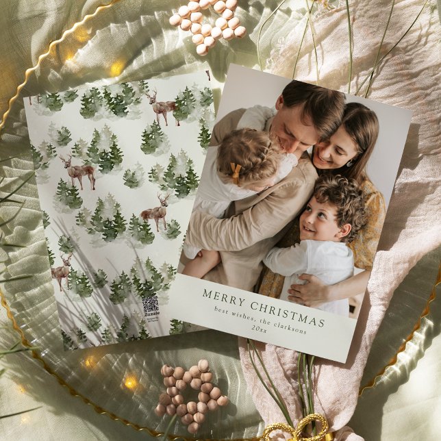 Modern Anpassningsbar-kort för familjen Helgdag Julkort (Skapare uppladdad)