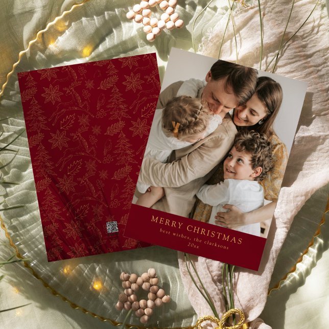 Modern Anpassningsbar-kort för familjen Helgdag Julkort (Skapare uppladdad)