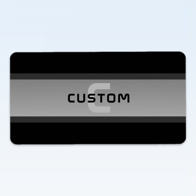 Modern anpassningsbar lagertext | Svart & Grå Adressetikett (Skapare uppladdad)