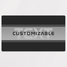 Modern anpassningsbar lagertext | Svart & Grå