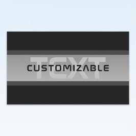Modern anpassningsbar lagertext | Svart & Grå Rektangulärt Klistermärke