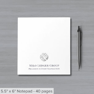 Modern Anpassningsbar Logotyp Business Anteckningsblock
